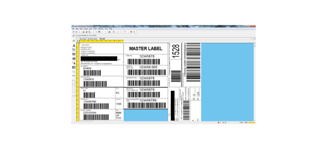 Label Matrix Configuration Label Matrix – BSIM-Balances Systèmes de pesage Interweigh Montréal